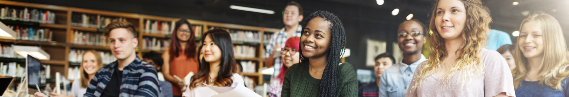 students attending class